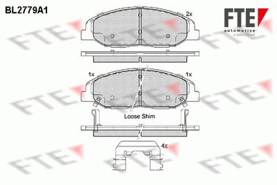 BL2779A1 FTE Комплект тормозных колодок, дисковый тормоз