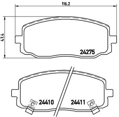 P30032 BREMBO Комплект тормозных колодок, дисковый тормоз