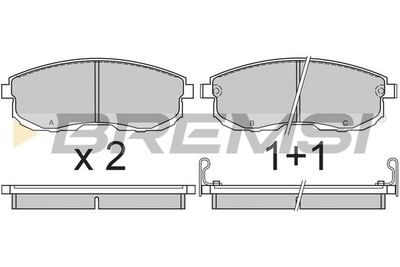 BP2569 BREMSI Комплект тормозных колодок, дисковый тормоз