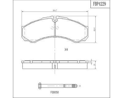 FBP4229 FI.BA Комплект тормозных колодок, дисковый тормоз