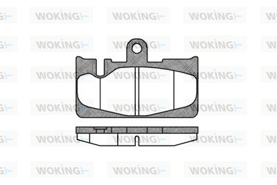 P989300 WOKING Комплект тормозных колодок, дисковый тормоз