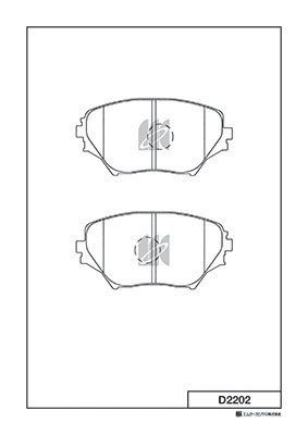 D2202 MK Kashiyama Комплект тормозных колодок, дисковый тормоз