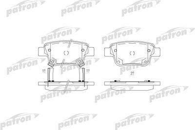 PBP1649 PATRON Комплект тормозных колодок, дисковый тормоз