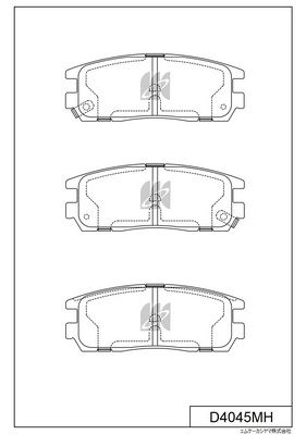 D4045MH MK Kashiyama Комплект тормозных колодок, дисковый тормоз