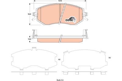 GDB3519 TRW Комплект тормозных колодок, дисковый тормоз