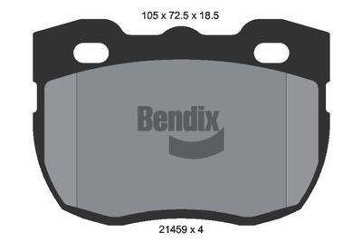 BPD1791 BENDIX Braking Комплект тормозных колодок, дисковый тормоз