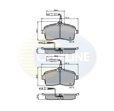 CBP11250 COMLINE Комплект тормозных колодок, дисковый тормоз