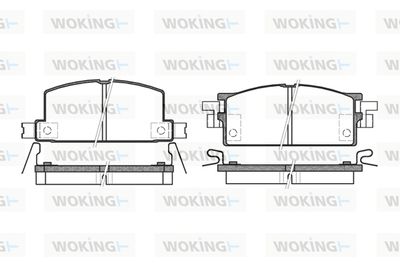 P053304 WOKING Комплект тормозных колодок, дисковый тормоз