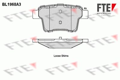BL1968A3 FTE Комплект тормозных колодок, дисковый тормоз