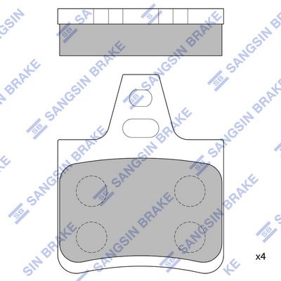 SP1254 Hi-Q Комплект тормозных колодок, дисковый тормоз