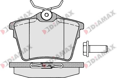 N09042 DIAMAX Комплект тормозных колодок, дисковый тормоз