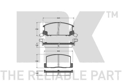 224511 NK Комплект тормозных колодок, дисковый тормоз