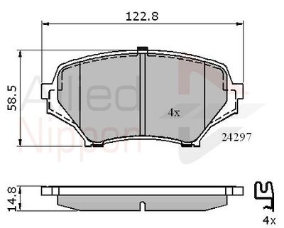 ADB31631 COMLINE Комплект тормозных колодок, дисковый тормоз