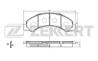 BS2454 ZEKKERT Комплект тормозных колодок, дисковый тормоз