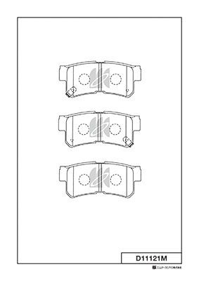 D11121M MK Kashiyama Комплект тормозных колодок, дисковый тормоз