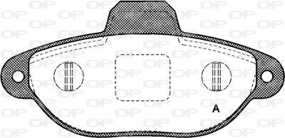 BPA041420 OPEN PARTS Комплект тормозных колодок, дисковый тормоз