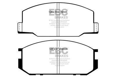 DP4456R EBC Brakes Комплект тормозных колодок, дисковый тормоз