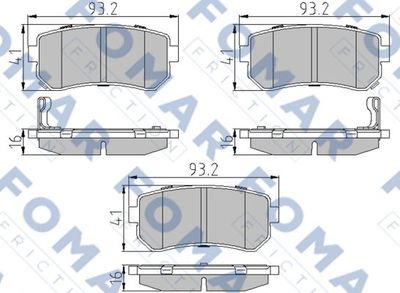 FO924081 FOMAR Friction Комплект тормозных колодок, дисковый тормоз