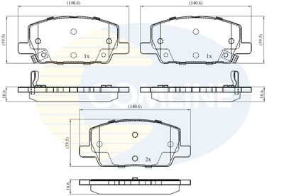 CBP32437 COMLINE Комплект тормозных колодок, дисковый тормоз