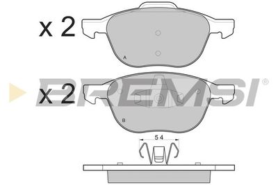 BP3133 BREMSI Комплект тормозных колодок, дисковый тормоз