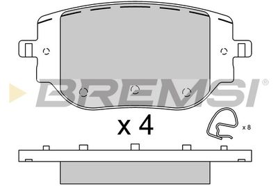 BP3916 BREMSI Комплект тормозных колодок, дисковый тормоз