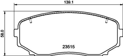 8DB355041191 HELLA Комплект тормозных колодок, дисковый тормоз