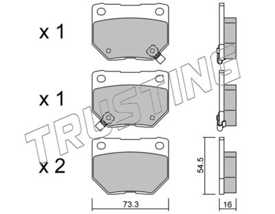 5170 TRUSTING Комплект тормозных колодок, дисковый тормоз