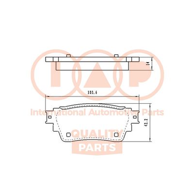 70412073 IAP QUALITY PARTS Комплект тормозных колодок, дисковый тормоз