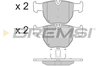 BP3287 BREMSI Комплект тормозных колодок, дисковый тормоз