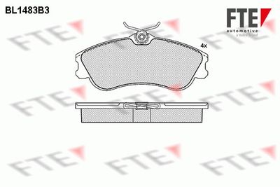 BL1483B3 FTE Комплект тормозных колодок, дисковый тормоз