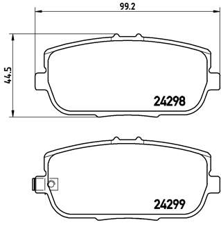 P49044 BREMBO Комплект тормозных колодок, дисковый тормоз