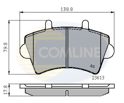 CBP01035 COMLINE Комплект тормозных колодок, дисковый тормоз