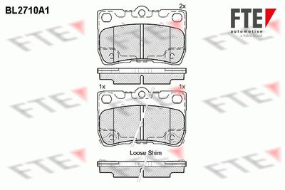 BL2710A1 FTE Комплект тормозных колодок, дисковый тормоз