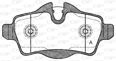 BPA134400 OPEN PARTS Комплект тормозных колодок, дисковый тормоз