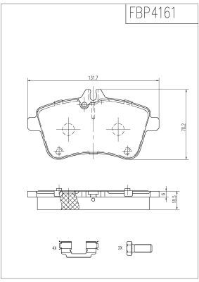 FBP4161 FI.BA Комплект тормозных колодок, дисковый тормоз