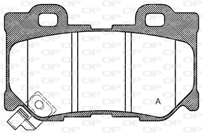 BPA136501 OPEN PARTS Комплект тормозных колодок, дисковый тормоз