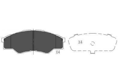 KBP9102 KAVO PARTS Комплект тормозных колодок, дисковый тормоз