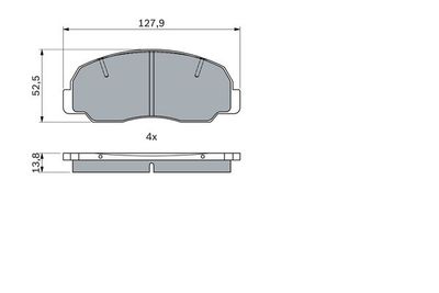 0986494944 BOSCH Комплект тормозных колодок, дисковый тормоз