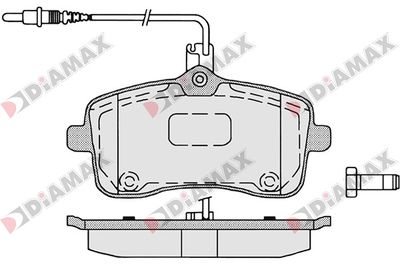 N09054 DIAMAX Комплект тормозных колодок, дисковый тормоз