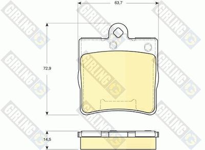 6115452 GIRLING Комплект тормозных колодок, дисковый тормоз