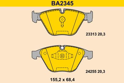 BA2345 BARUM Комплект тормозных колодок, дисковый тормоз