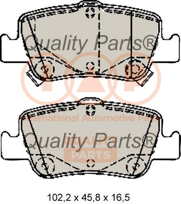 70417197 IAP QUALITY PARTS Комплект тормозных колодок, дисковый тормоз