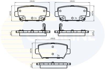 CBP33004 COMLINE Комплект тормозных колодок, дисковый тормоз