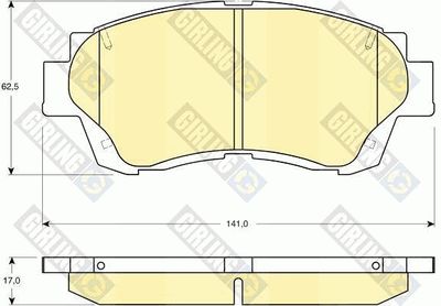 6131559 GIRLING Комплект тормозных колодок, дисковый тормоз