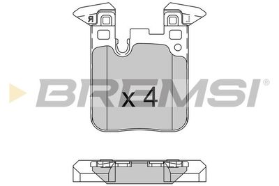 BP3521 BREMSI Комплект тормозных колодок, дисковый тормоз