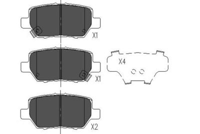 KBP2040 KAVO PARTS Комплект тормозных колодок, дисковый тормоз