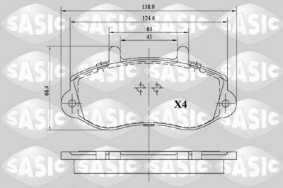 6214033 SASIC Комплект тормозных колодок, дисковый тормоз