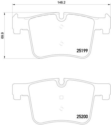 P06075 BREMBO Комплект тормозных колодок, дисковый тормоз