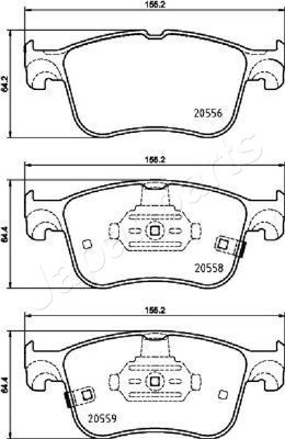 PA0354AF JAPANPARTS Комплект тормозных колодок, дисковый тормоз