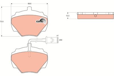 GDB976 TRW Комплект тормозных колодок, дисковый тормоз